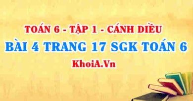 Bài 4 trang 17 SGK Toán 6 tập 1 Cánh Diều